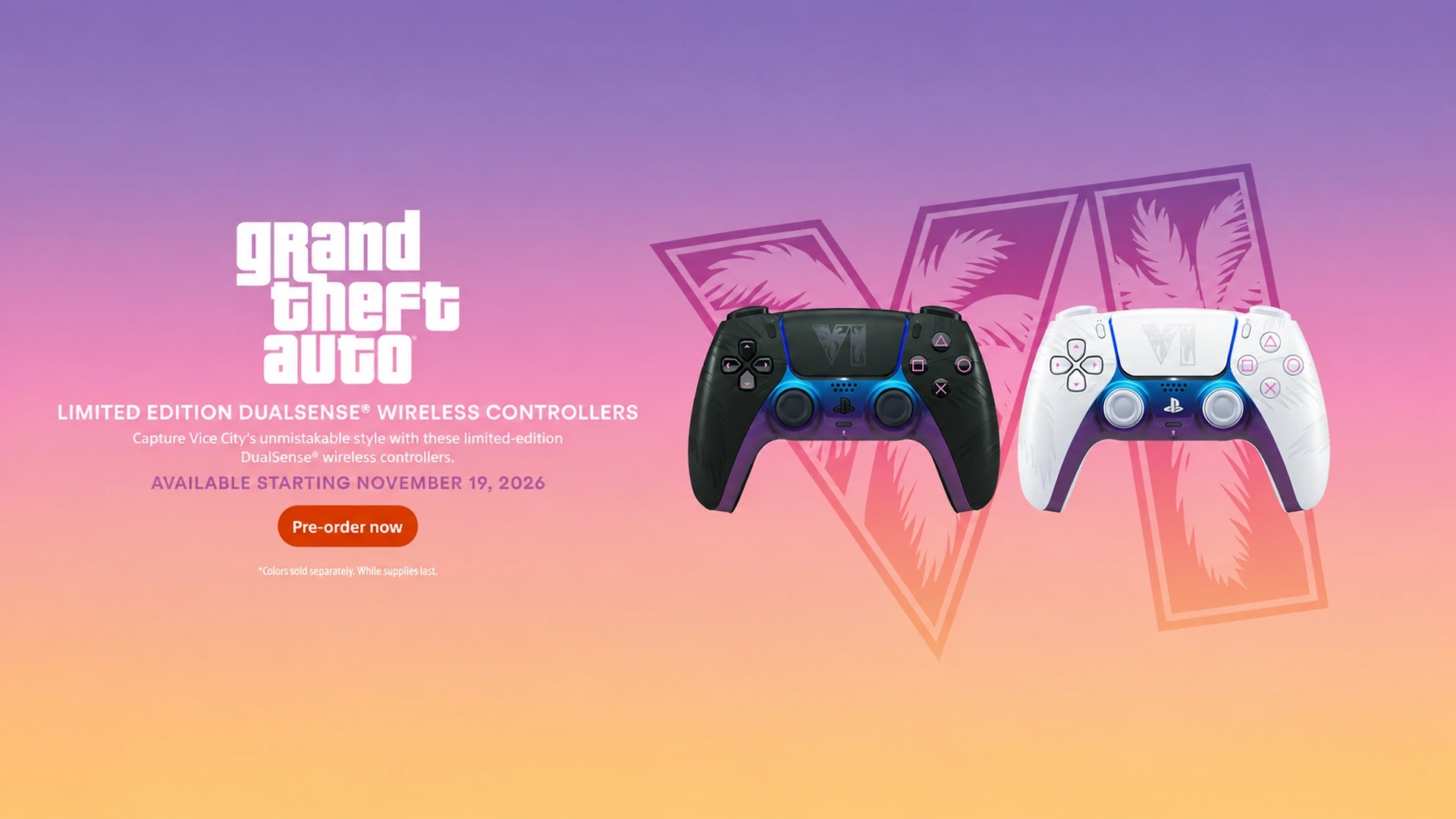 GTA VI:s DualSense-kontroller i begränsad upplaga har design för dagsljus och neon